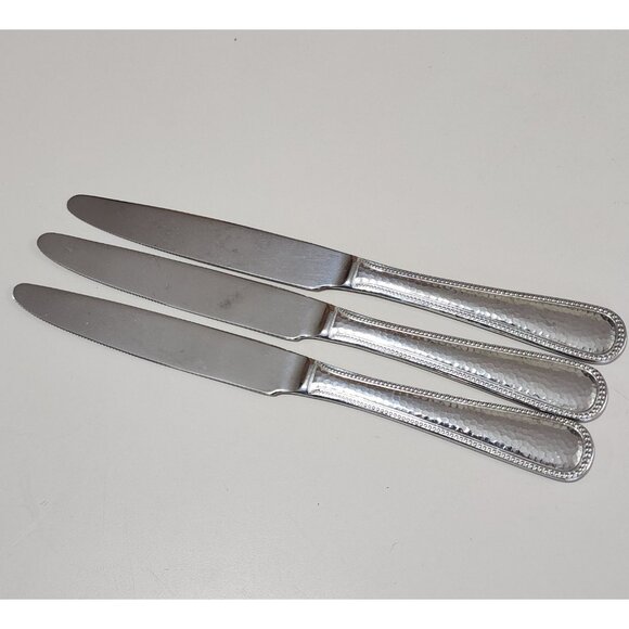 Mikasa Gourmet Halston Dinner Knives 9.5" set of 3 stainless steel knife vtg - Picture 2 of 9